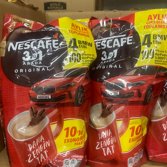 Nescafe 3 ü 1 arada orijinal 10 lü paket