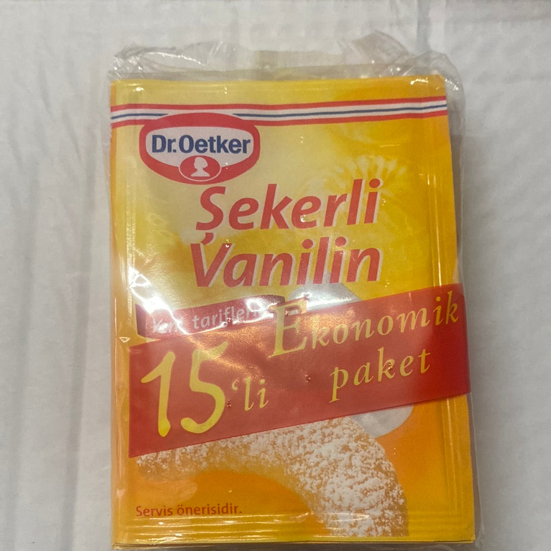 Dr oetker şekerli vanilin 15 li