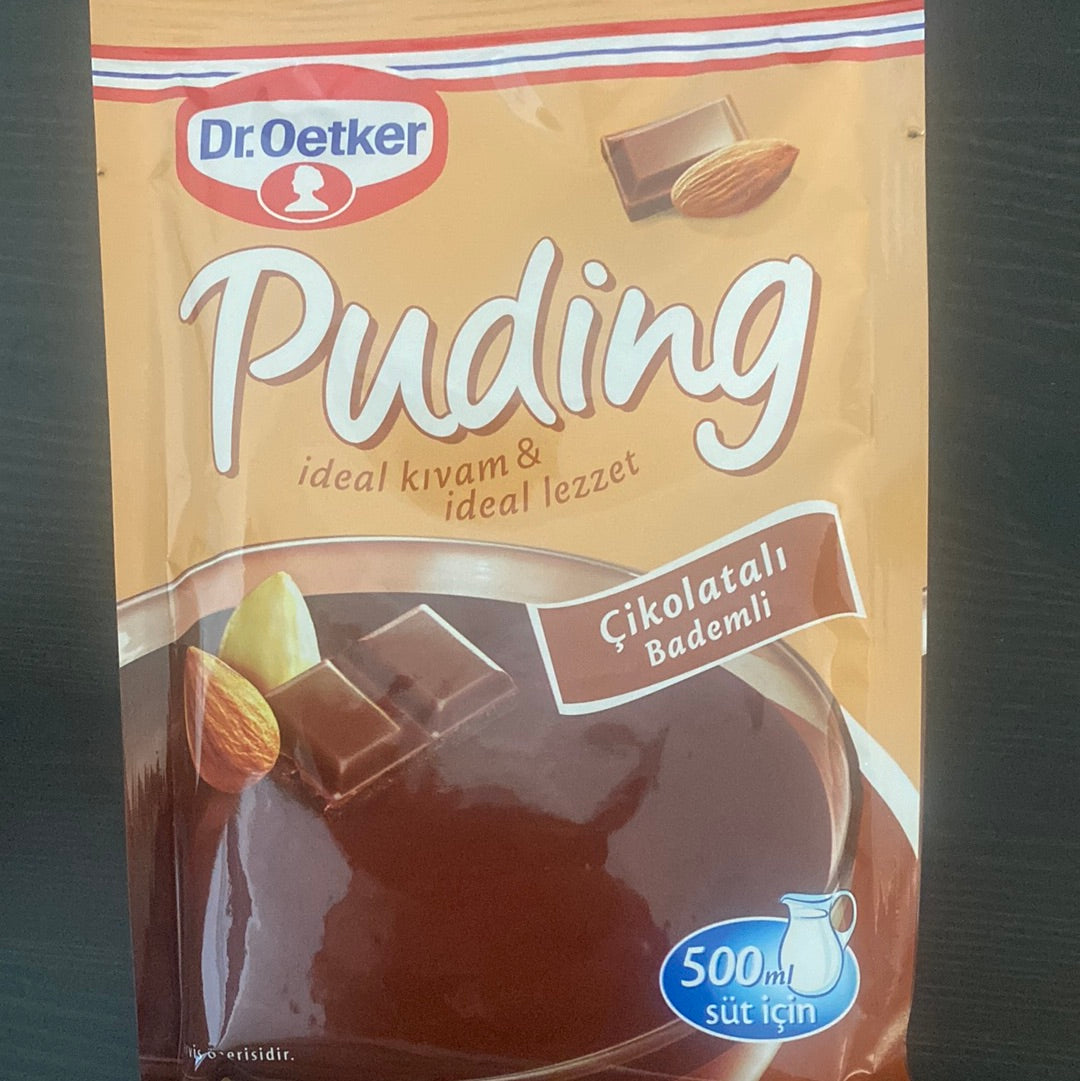 Dr oetker çikolatalı bademli puding