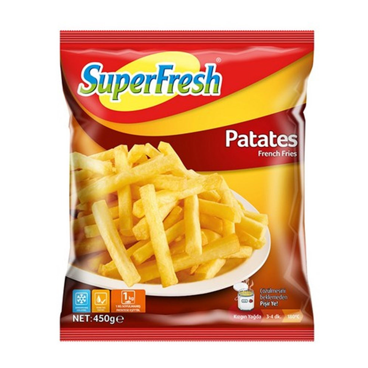 SUPER FRESH FRENCH FRIES PATATES 450 GR
